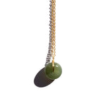 seree - Coin — Green Jade Hollow Necklace