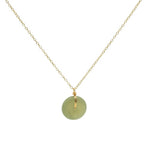 seree - Coin — Green Jade Hollow Necklace