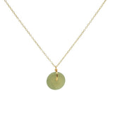 seree - Coin — Green Jade Hollow Necklace