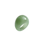 seree Dome — Green Jade Stone Signet Ring