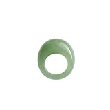 seree Dome — Green Jade Stone Signet Ring