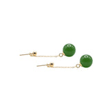 seree Atelier | Drew — Green Jade Drop Earrings
