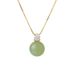 seree - Esther — Green Jade and Zircon Necklace