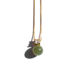 seree - Esther — Green Jade and Zircon Necklace