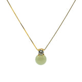 seree - Esther — Green Jade and Zircon Necklace