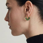seree - Fay — Beaded Jade Hoop Earrings