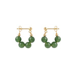 seree - Fay — Beaded Jade Hoop Earrings