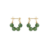 seree - Fay — Beaded Jade Hoop Earrings