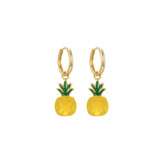 seree - Harvest — Jade Stone Charm Earrings in Pineapple