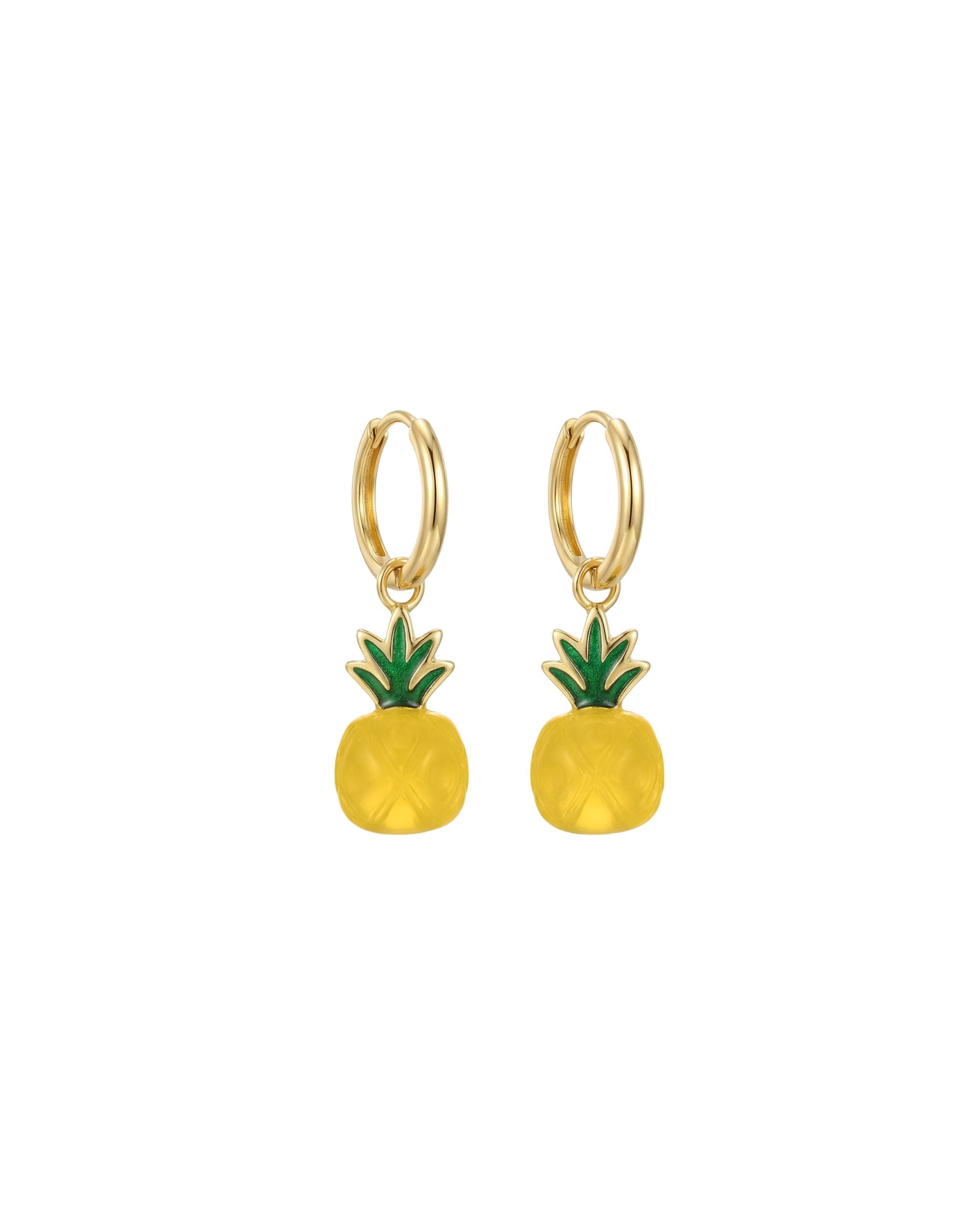 seree - Harvest — Jade Stone Charm Earrings in Pineapple