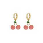 seree - Harvest — Jade Stone Charm Earrings in Cherry