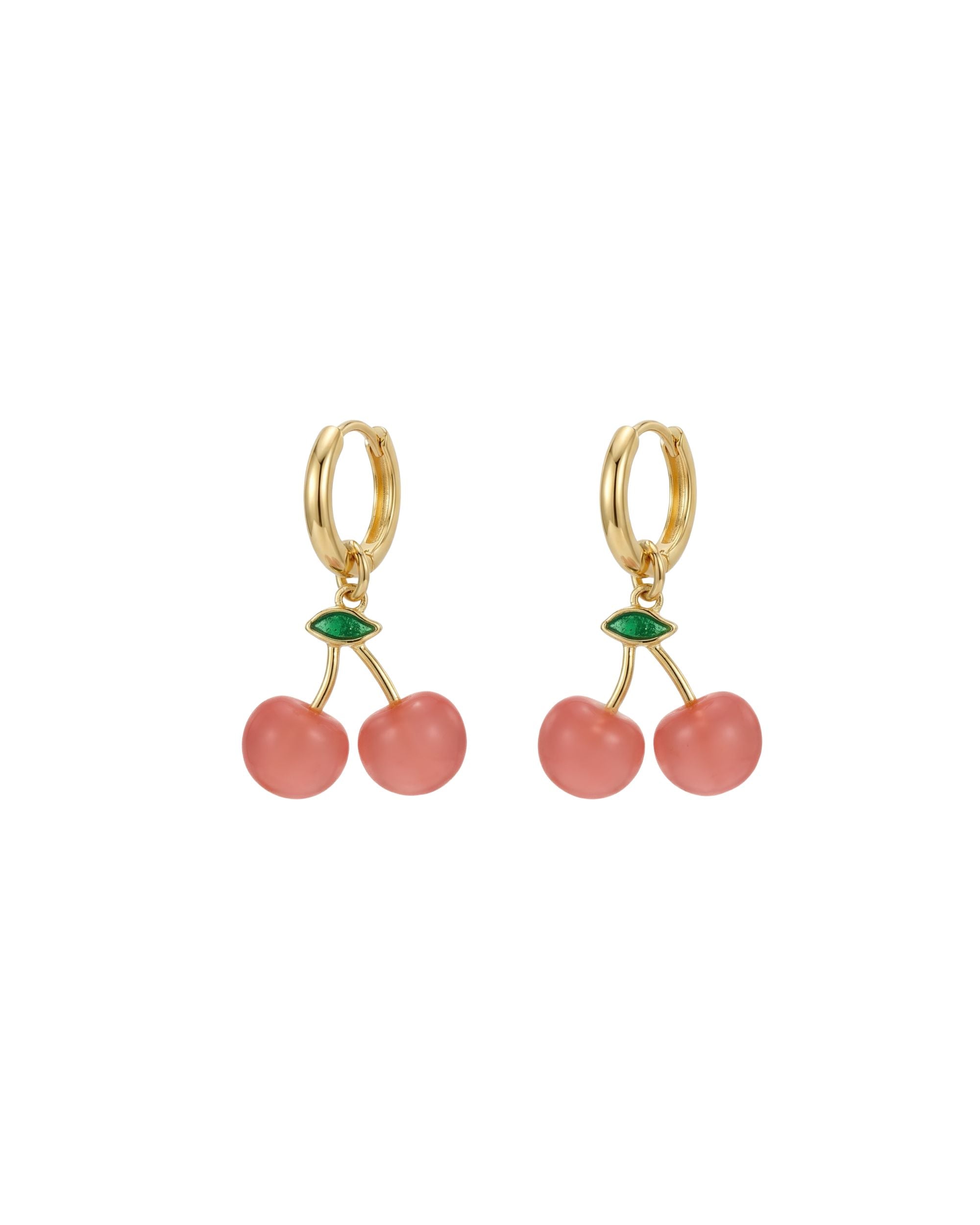 seree - Harvest — Jade Stone Charm Earrings in Cherry