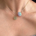 seree - Lavender Field — Green Purple Jade Pendant Necklace