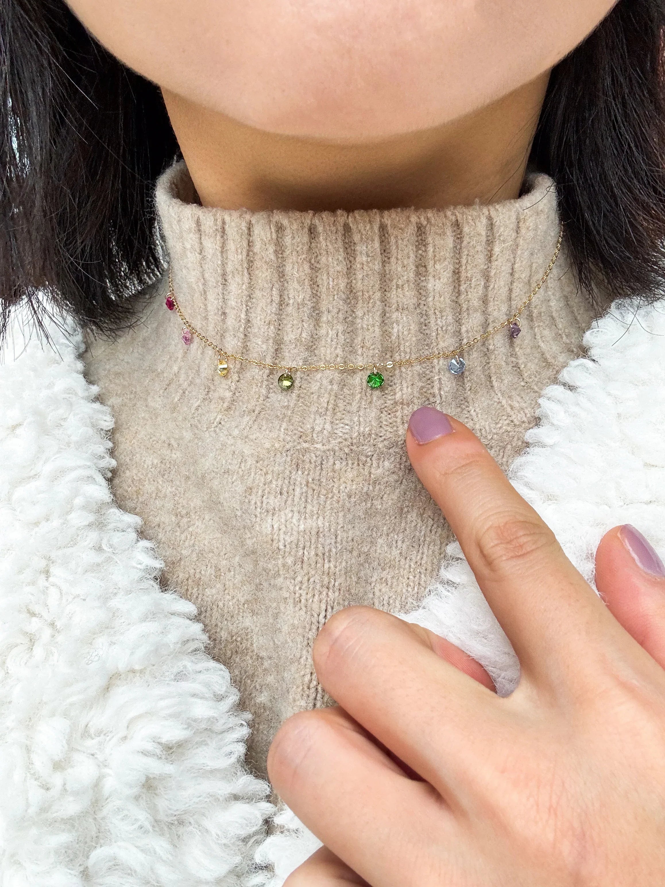 seree - Lilian — Rainbow Zircon Necklace