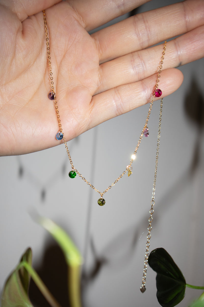Lilian — Rainbow zircon necklace