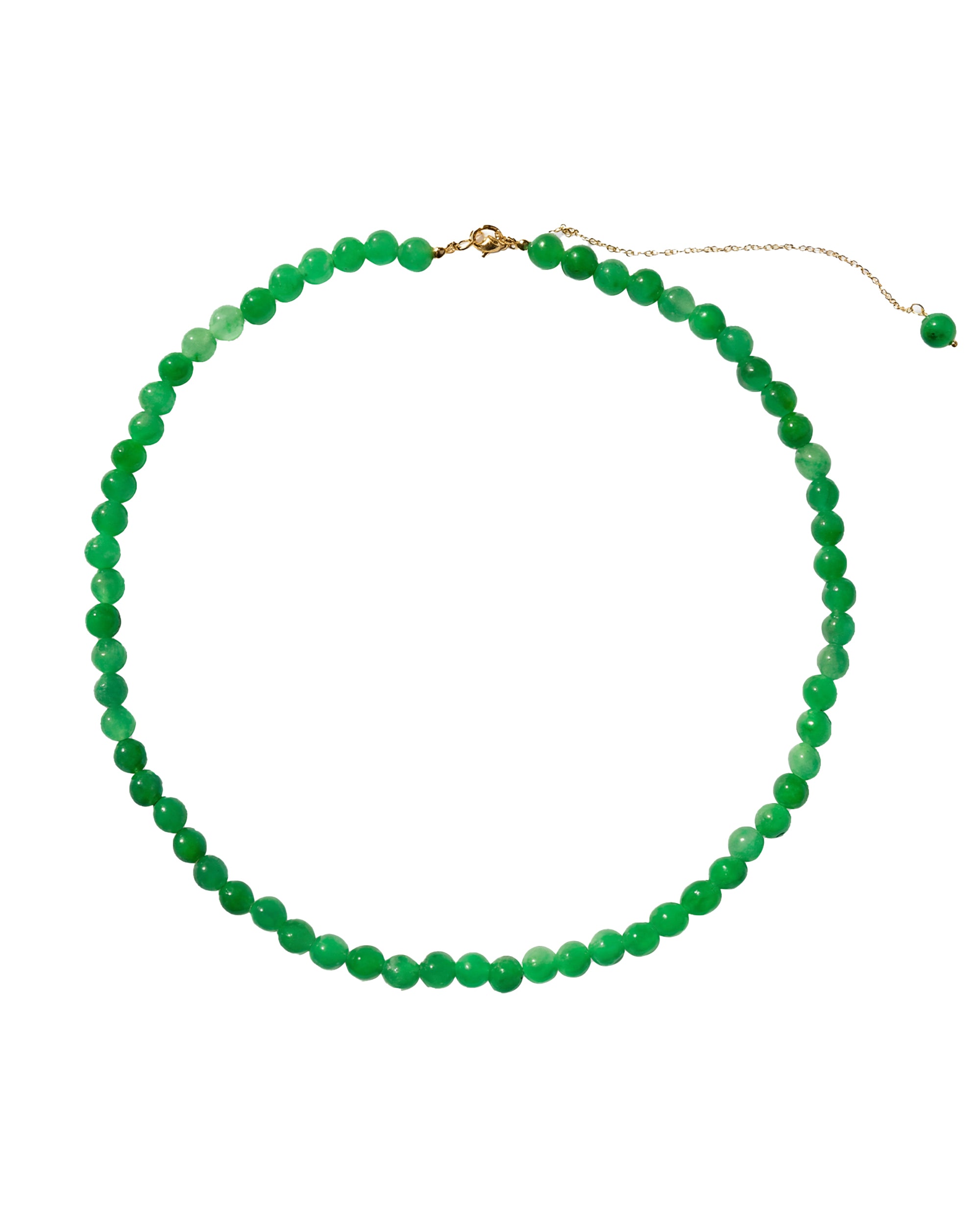 seree - Lime — Green Jade Beaded Necklace