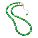 Lime — Green Jade Beaded Necklace