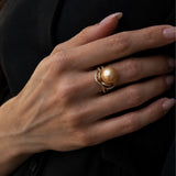 Marigold 12mm Golden South Sea 18K Pearl Ring