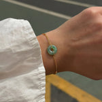 seree - Marlo — Green Jade Gold Bracelet