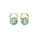 seree - Marlo — Green jade stone hoop earrings