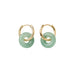 seree - Marlo — Green jade stone hoop earrings