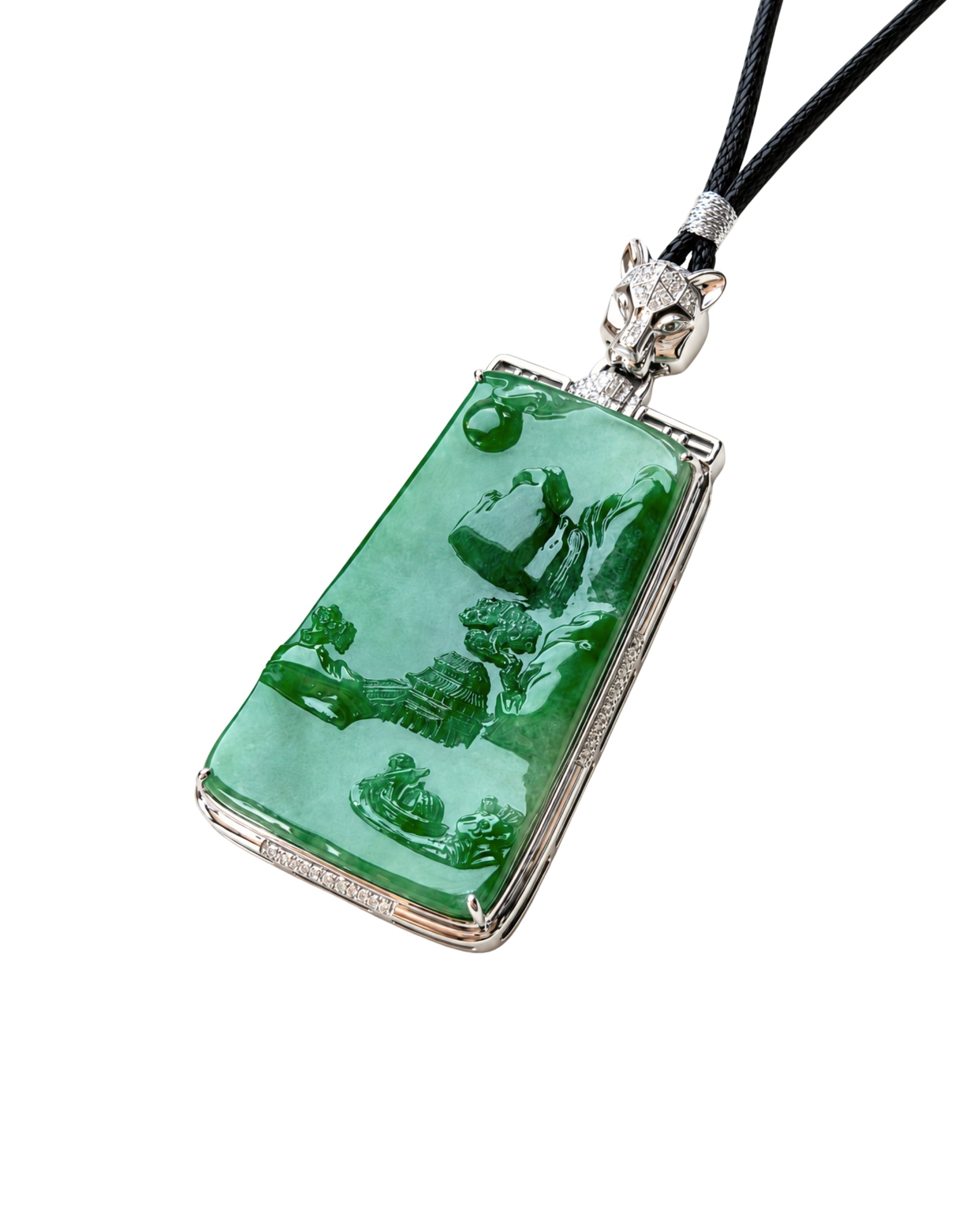 seree Mens Summit Jade Pendant Necklace 2