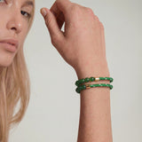 Paracord — Jade Slider Bracelet in Green