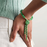 Paracord — Jade Slider Bracelet in Green