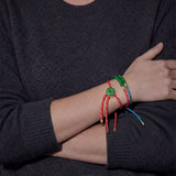 Paracord — Jade Slider Bracelet in Red