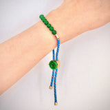 Paracord — Jade Slider Bracelet in Blue