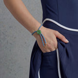Paracord — Jade Slider Bracelet in Blue