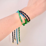 Paracord — Jade Slider Bracelet in Green
