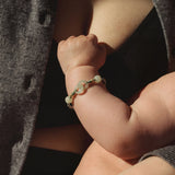 Baby Collection | Peace Buckle — Green Jade Interlocking Hoop Baby Bracelet/Anklet