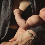 Baby Collection | Peace Buckle — Green Jade Interlocking Hoop Baby Bracelet/Anklet