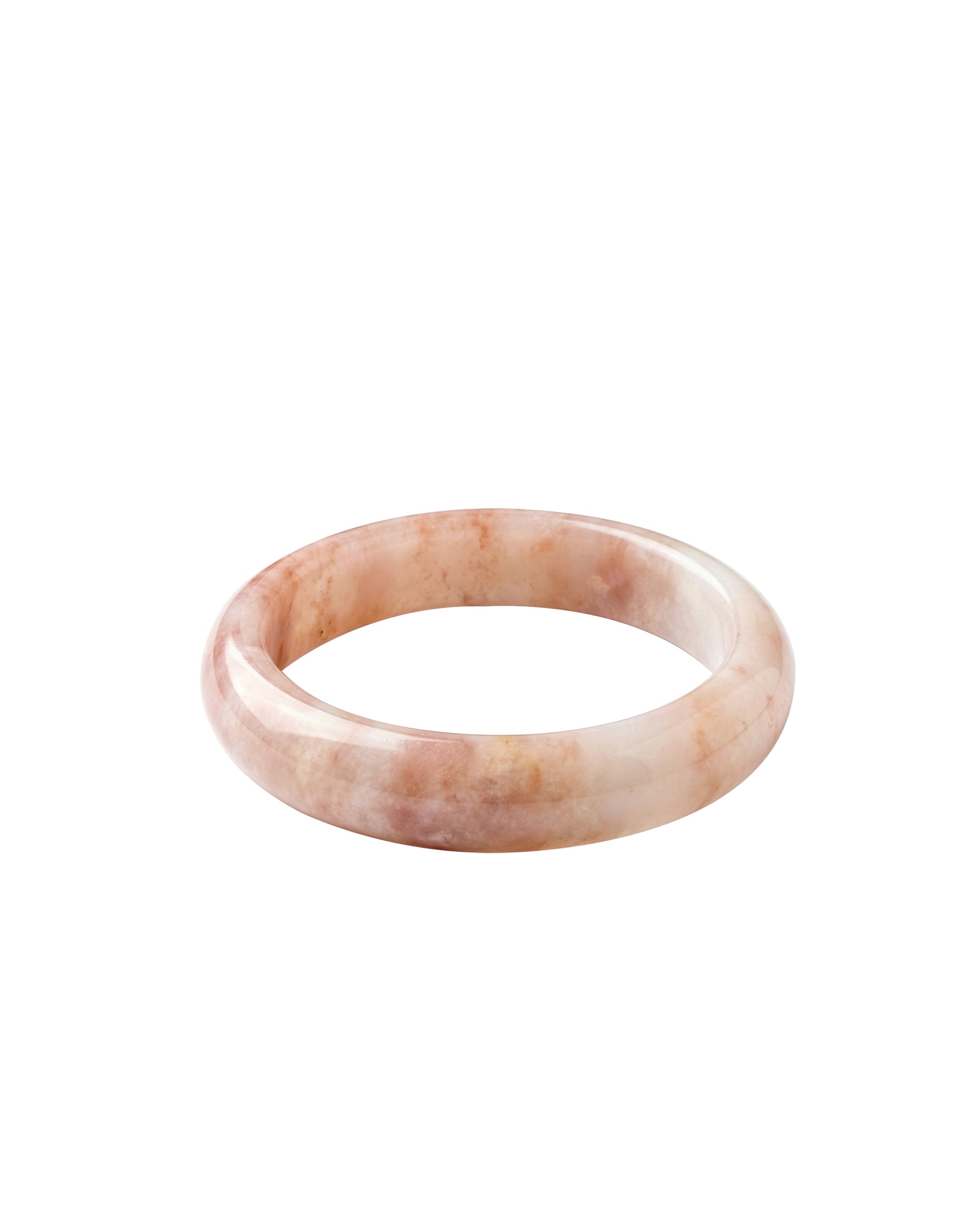 Peach Blossom — Pink Jade Stone Bangle