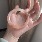 Peach Blossom — Pink Jade Stone Bangle