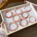 Peach Blossom — Pink Jade Stone Bangle