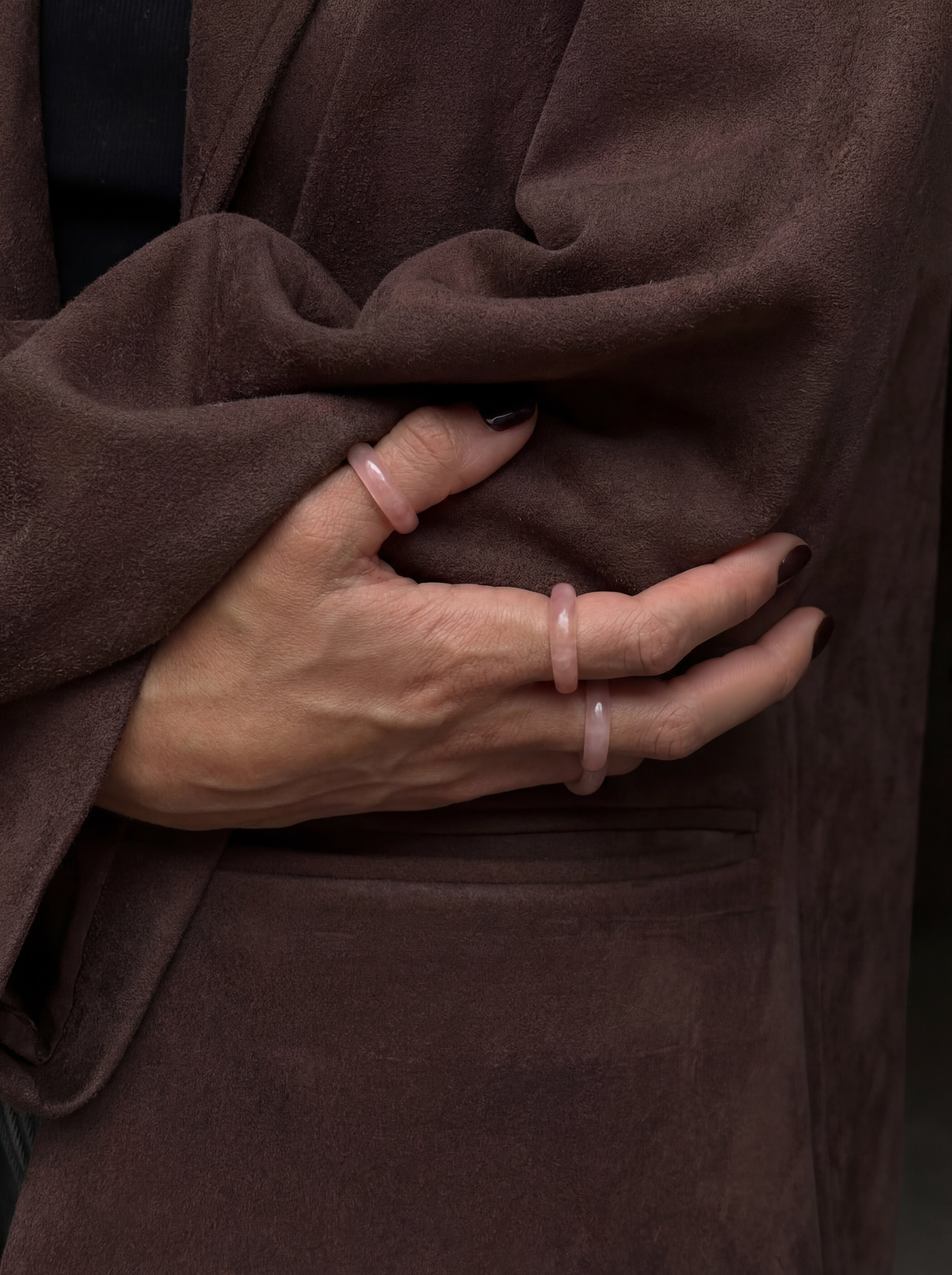 seree Peach Blossom — Pink Jade Stone Ring