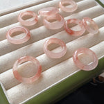 Peach Blossom — Pink Jade Stone Ring