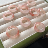 Peach Blossom — Pink Jade Stone Ring