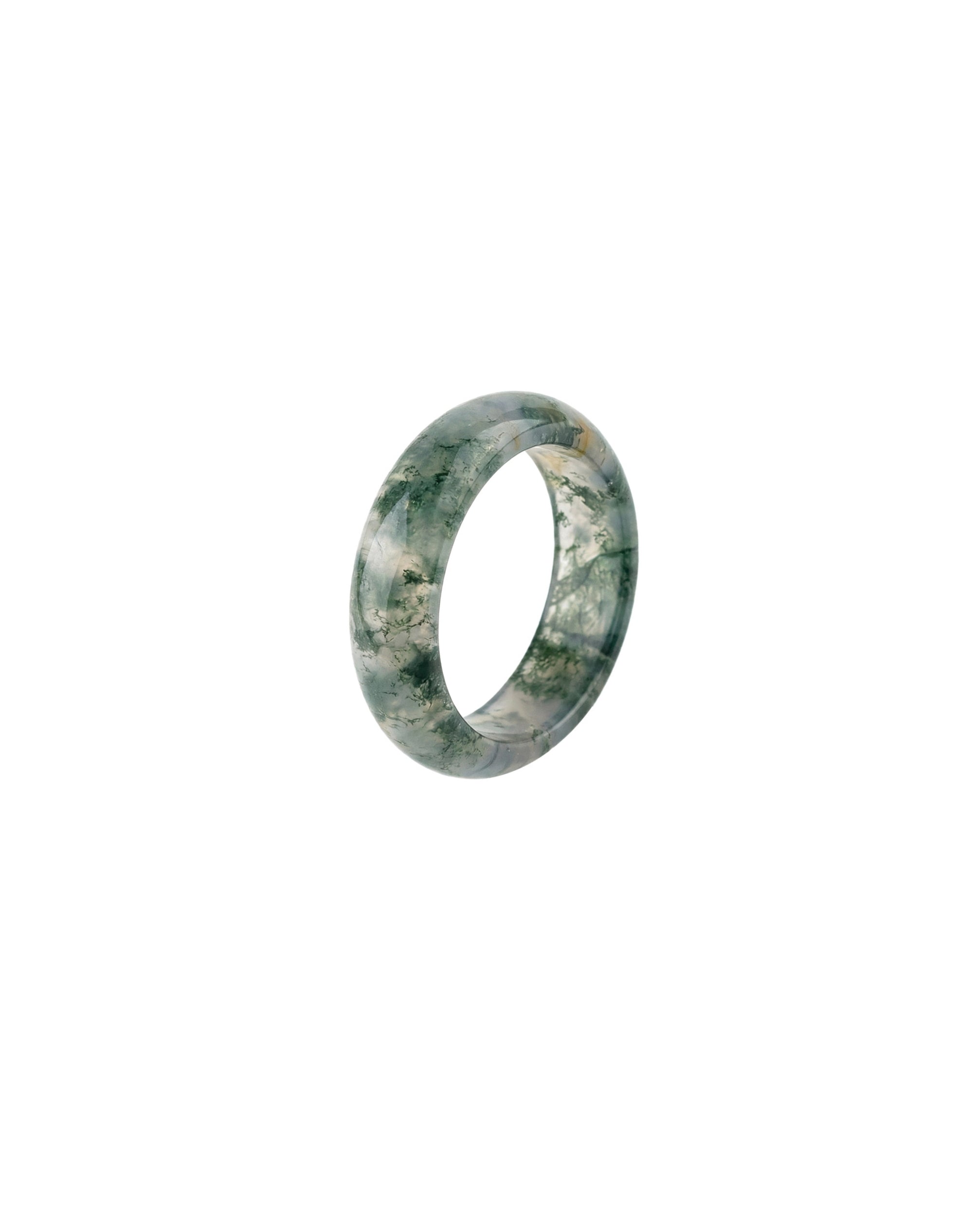 seree - Seaweed  — Green Jade Stone Ring