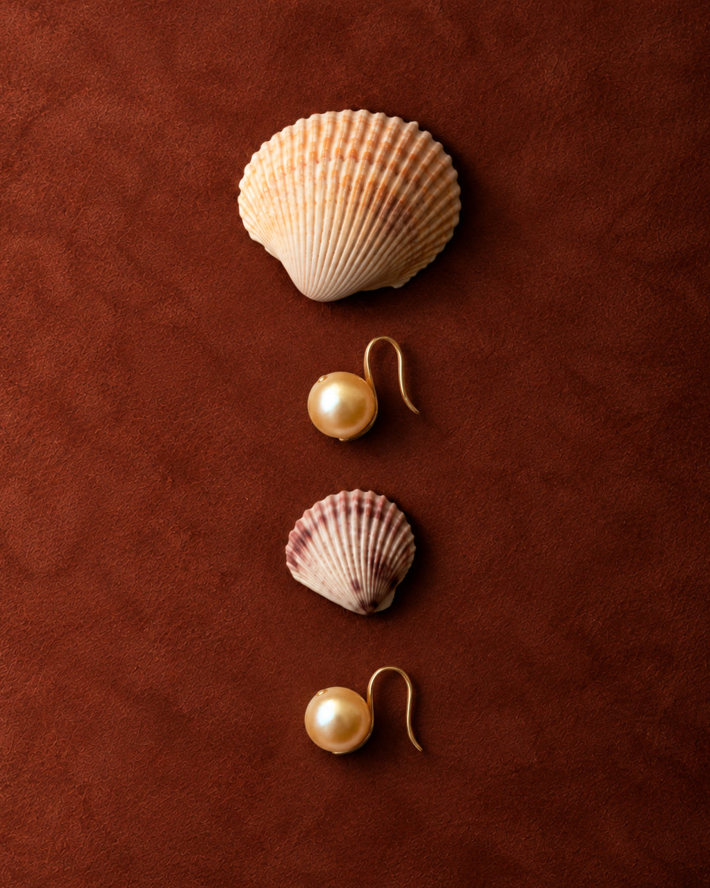 seree Sol Golden South Sea Pearl Drop Earrings a