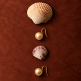 Sol 12mm Golden South Sea 14K Gold Solitaire Pearl Earrings