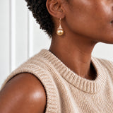 Tulip 12mm Golden South Sea 18K Rose Gold Pearl Earrings
