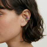 Abby — Single Jade Cuff Earring in Purple