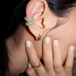 seree-Abby — Single Jade Cuff Earring in Pale Green