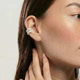 Abby — Single Jade Cuff Earring in Off White