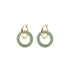 seree - Amelie Skinny — Jade Stone Hoop Earrings