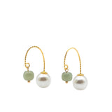 seree - Ana — Pearl Jade Thread Earrings