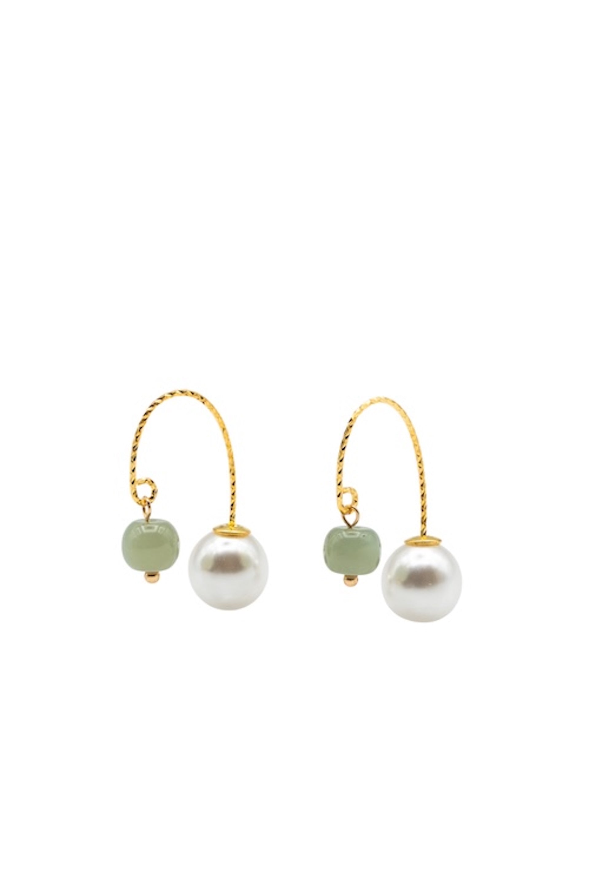 seree - Ana — Pearl Jade Thread Earrings